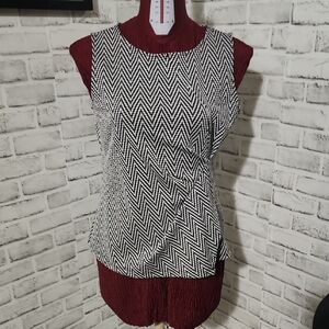 Liz Claiborne Black and White Blouse SZ S